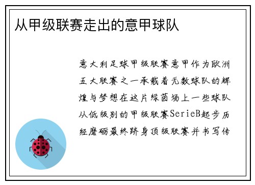 从甲级联赛走出的意甲球队